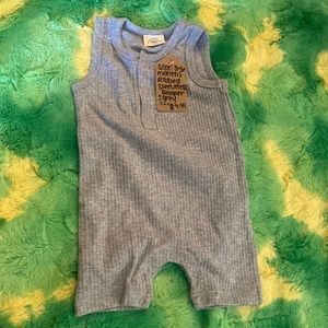Grey Summer baby romper